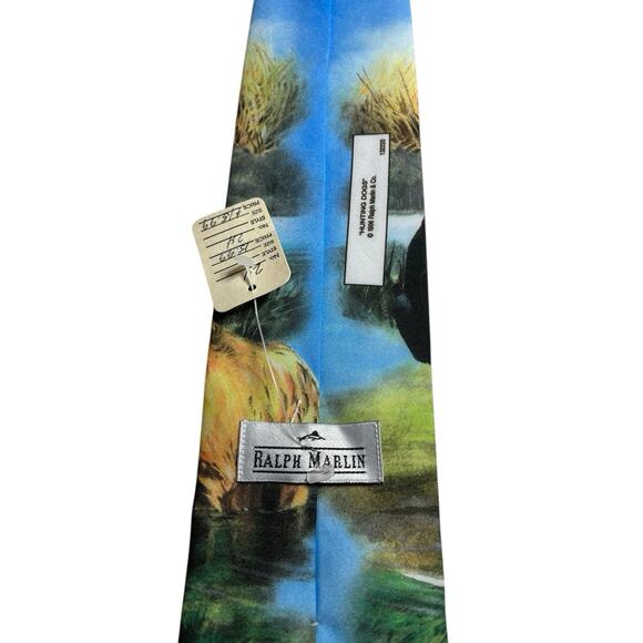 Vintage 1996 Ralph Marlin Hunting Dogs Novelty Neck Tie Unique Rare Hard to find - Picture 3 of 4